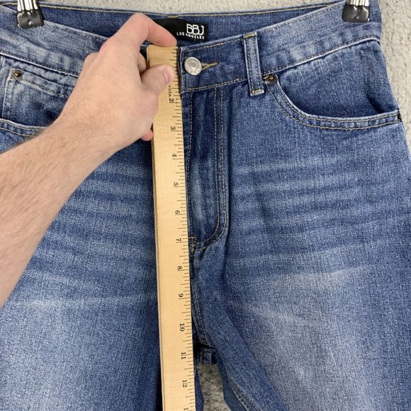 BBJ Women's Jeans Size 3/26 Wide Leg High Rise Denim Stretch Distressed LA - Picture 4 of 12